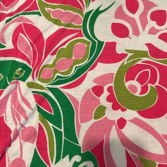 Beach Candie szS pink green white print drawstring hoodie with pockets EUC - Picture 12 of 14